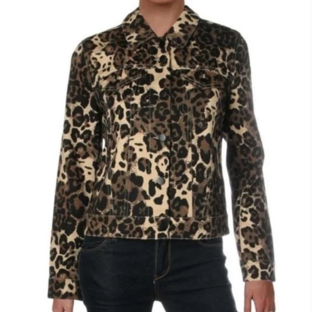 Cheetah Jean Jacket